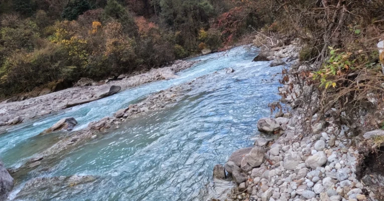 turquoise rapids of the Langtang Khola