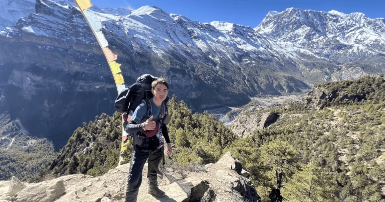 Annapurna 3 and Gangapurna with manang valley