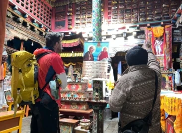 Buddhist monastery hall