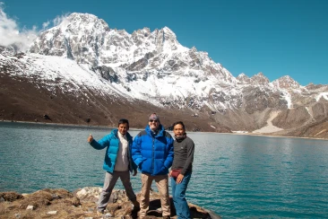 Clients at Gokyo Lake
