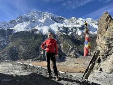 Manang Valley with the majestic Annapurna mountain range
