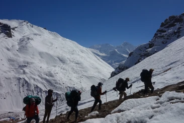 on the way to high camp