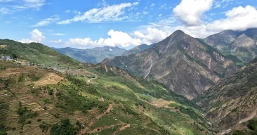 View of Chalish Gaon and Sertung from Tipling