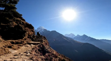 stone steps of the Everest Trail