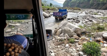 While driving to Dhading Besi